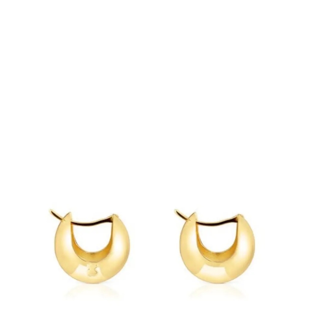 TOUS Gold Bear on Round White Pearl Studs Scoops Earrings - Picture 13 of 16